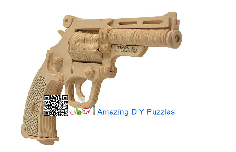 DIY toy-3D puzzle-Wooden Revolver