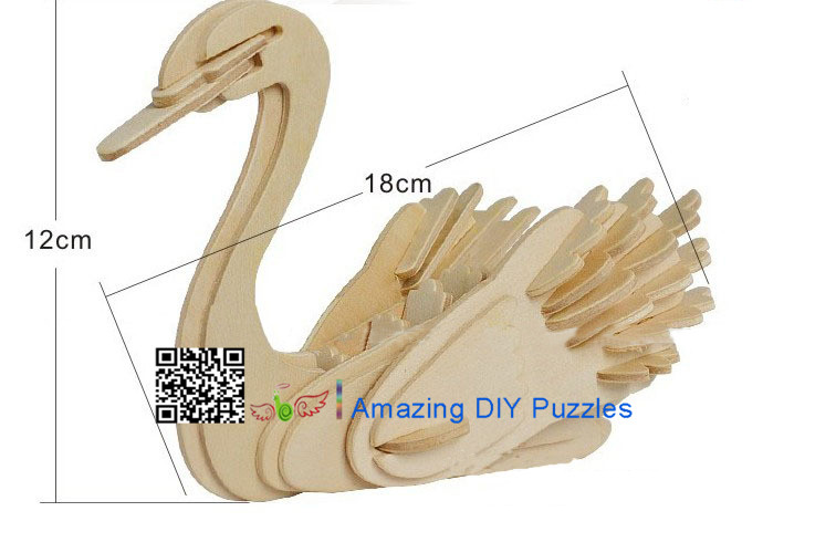DIY toy-3D puzzle-Wooden Swan