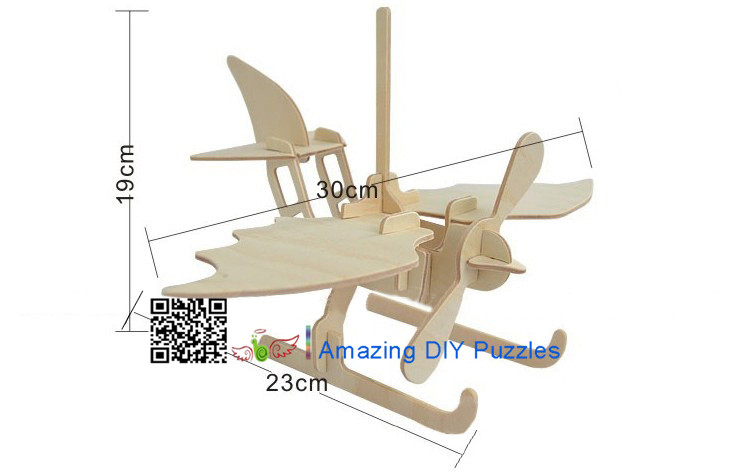 DIY toy-3D puzzle-Wooden Seaplane