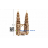 DIY toy-3D puzzle-Wooden Petronas Twin Towers
